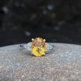 thumbnail image 2 of Natural Citrine Ring Gold, November Birthstone Ring, Dainty Ring For Women, Yellow Crystal Ring, Citrine Ring Gold, 2 of 3