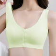 thumbnail image 2 of XuJwPNcy Womens Front Closure Everyday Bras Comfortable Wireless Bralettes V Neck Seamless Bra Wire Free Basic Bras, 2 of 5