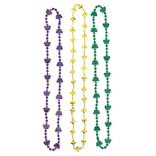 Details about   Mardi Gras Party Bead Weekend Warrior 3 Necklace 