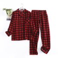 thumbnail image 2 of zaveiop Women Flannel Pajamas Set - Long Sleeve Top and Bottom - Ladies Lightweight Flannel PJs (Red3, XL), 2 of 7