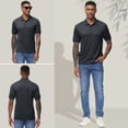 thumbnail image 6 of QPNGRP Men's Golf Polo Shirts Short Sleeve Moisture Wicking Dry Fit Performance Daily Casual Stylish Collared Shirts for Men Dark Grey M, 6 of 8