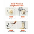 thumbnail image 3 of French Fry Squeezer Stainless Steel, Potato Extruder for Long Fries, Manual Fry Maker, Mashed Potato Press for Restaurant & Home Kitchen, 3 of 6