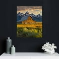 thumbnail image 5 of Nawypu Cabin Decorations Rustic Pictures for Living Room Country Paintings Wall Decor Grand Canyon Painting Canvas Wall Art Modern Artwork Wooden Framed Gallery-wrapped Ready to Hang, 5 of 5