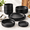 Matte Black-16, variant on Dinnerware Sets With Pasta For 6 24 Piece Dinner Salad Plates And Cereal Serving Stoneware Dishes Ware Home Kitchen Dishwasher &w