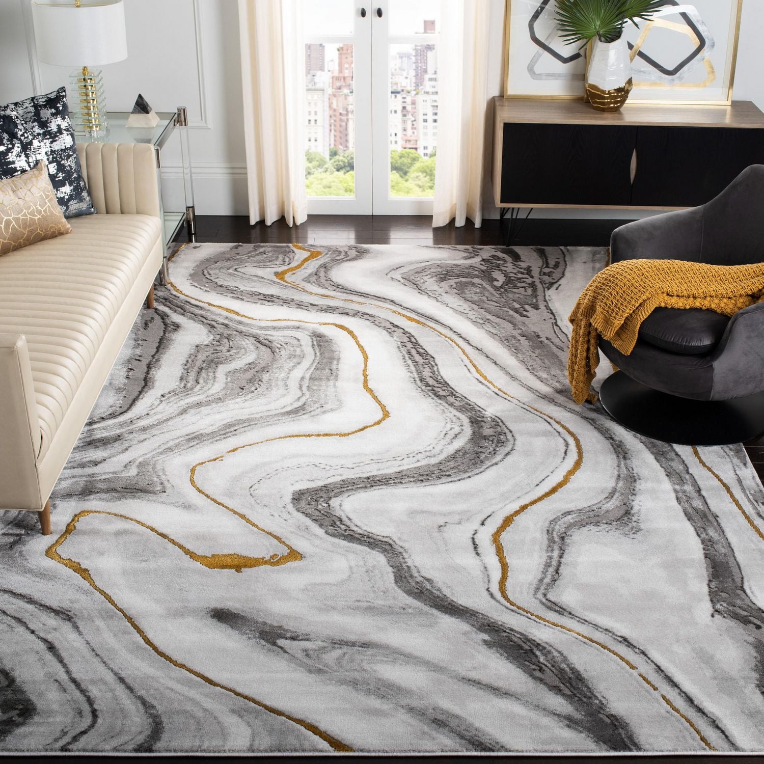SAFAVIEH Craft Angjelko Abstract Area Rug