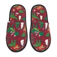 thumbnail image 1 of Fotbe Dinosaur Christmas Happy New Year Pantuflas Peludas para Mujer con Estampado, Zapatillas de Peluche, Zapatos de Invierno para Casa, Uso Interior y Exterior-Large, 1 of 8
