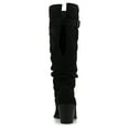 thumbnail image 3 of Journee Womens Kaleah Pointed Toe Buckle Detail Knee High Casual Comfort Slouchy Boots, 3 of 8