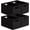 Black-4pack Medium, variant on 3 Pack Wicker Basket  13.4l*8.3h*7.1w Inch Woven Paper Rope Storage Baskets For Shelves Foldable Rectangular With Handle Organizing Dark Brown