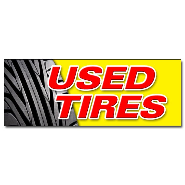 12" USED TIRES DECAL sticker tires sale sell wheels recap tyres
