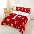 thumbnail image 2 of Manfei Letter F Initial Queen Comforter Set For Girls,Kawaii Bow Tie Bedding Comforter Set For Kids,Reversible,3pcs, 2 of 7