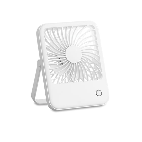 Mainstays New 4-inch 3-Speed Portable Rechargeable Foldable Fan with Lighted Power Button, White