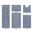 thumbnail image 3 of Better Trends Premium 5 Piece Bathroom Rug Set 100% Cotton, Extra Soft Tufted Bath Mat, Water Absorbent & Reversible Mat, Silver Lux Collection, 3 of 5
