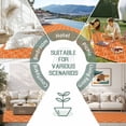 thumbnail image 6 of Orange Stripes Outdoor Rug 6x9 Ft - Reversible Patio Rug Outdoor Camping Rugs, Simple Geometric Modern Monochrome Washable Indoor Outdoor Area Rugs, Non-Slip Outdoor Carpet Runner for Deck/Porch, 6 of 8