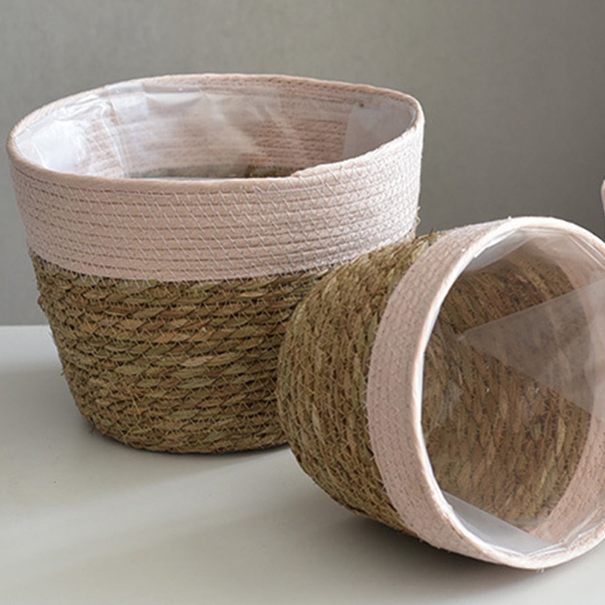 Travelwant Cotton Rope Plant Basket Modern Indoor Planter Flower Pot