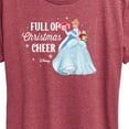 thumbnail image 3 of Disney - Full Of Christmas Cheer Cinderella - Women's Short Sleeve Graphic T-Shirt, 3 of 5