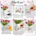 thumbnail image 3 of 12 Sheets 12 Style Rub on Transfers 5.5x5.5 Inch Floral Print Rub on Transfer Stickers for Window Furniture Craft Decals, 3 of 8