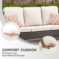 thumbnail image 4 of Vcatnet 5 Pieces Outdoor Patio Furniture Sectional Sofa All-weather Conversation Set with Coffee Table for Garden,Poolside,Beige, 4 of 7