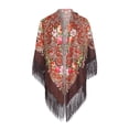 thumbnail image 1 of Foulards Grandes Personnalisées pour Femmes, Foulard Carrée à Pompons Imprimée, Châle de Voyage, 1 of 3