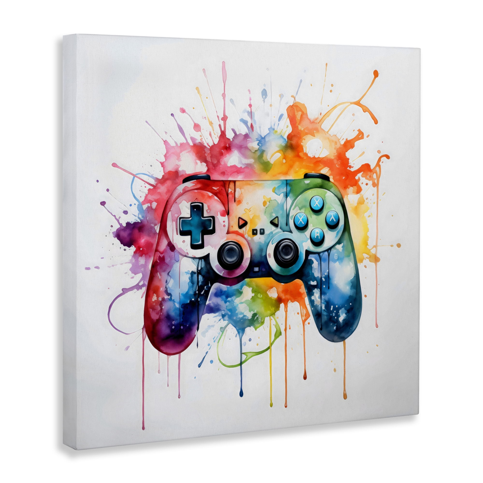 Stupell Industries Colors of Gaming Splatter Canvas Wall Art, design by Creative Studio