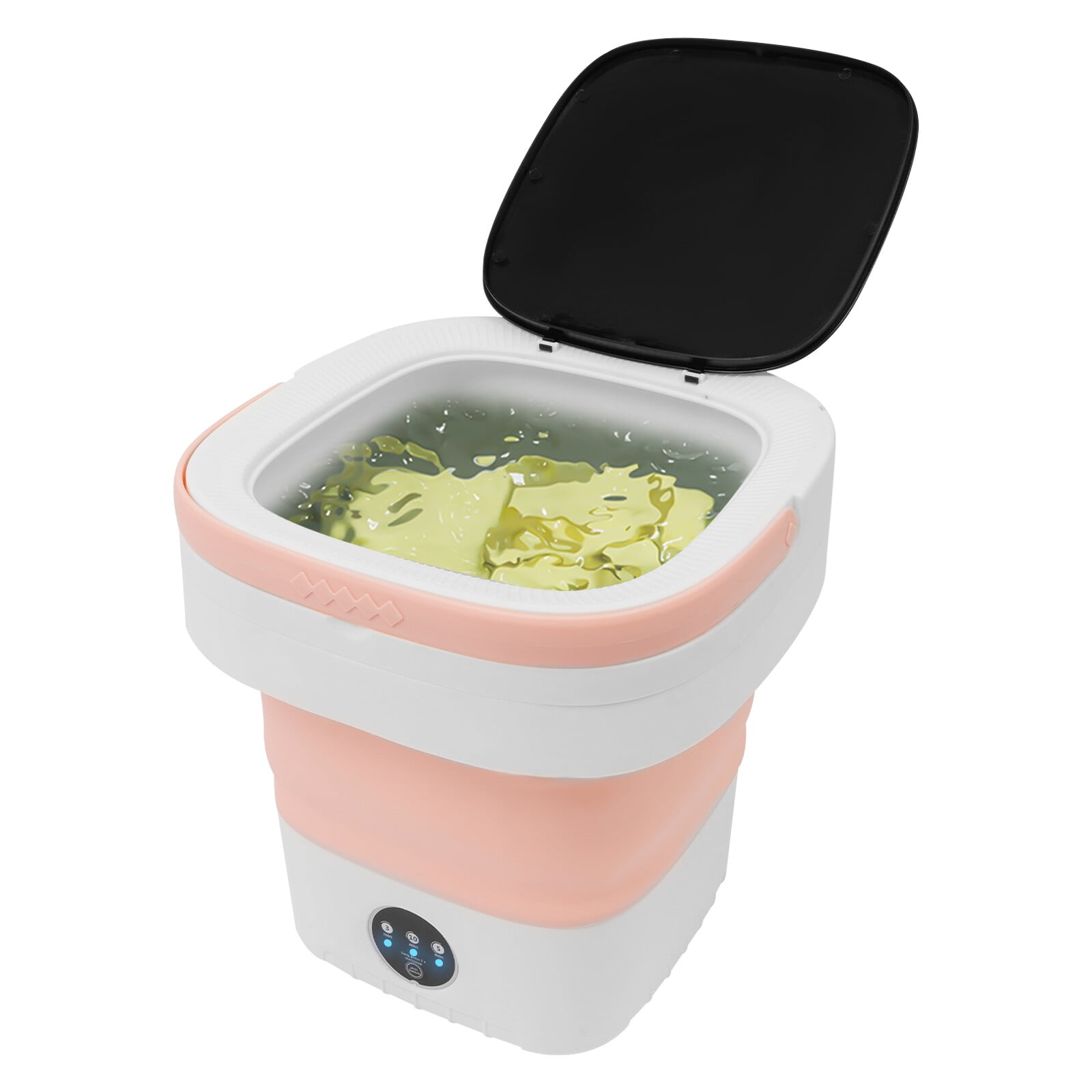 Miumaeov Portable Small Washing Machine 12L Mini Foldable Washer Touch Screen Timer For Travel