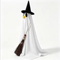 thumbnail image 5 of suore Halloween Goose Costume, Halloween Porch Goose Outfits for 17/24 Inch Lawn Statue, Goose with Witch Hat and Broom for Outdoor Fall Decor, Garden Patio Statue Clothing for Cement Plastic Geese, 5 of 5