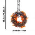 thumbnail image 3 of Fall Festival Door Hanging Decor With Pumpkin Bow Design Wool Ribbon And Rattan Ring Seasonal Porch Decor Size 11.02X11.02X0.39In 0.24Lb, 3 of 6