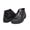 Black, variant on Playboy Original High Top Crocodile Leather Shoes with Gummy Soles
