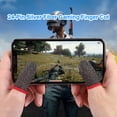 thumbnail image 1 of 2pcs 24-Stitch Mobile Game Finger Cover Anti-Sweat Anti-Skid (Black Red), 1 of 6