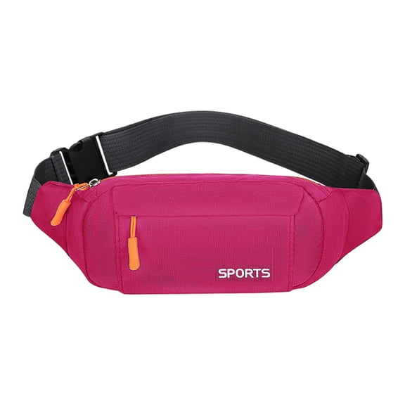 Lksixu Fanny Pack for Women and Men, Waterproof Sports Waist Bag with 2-Zipper Pockets, Crossbody Bag with Adjustable Strap, Lightweight Casual Sling Bag for Travel Workout Walking Running Hiking