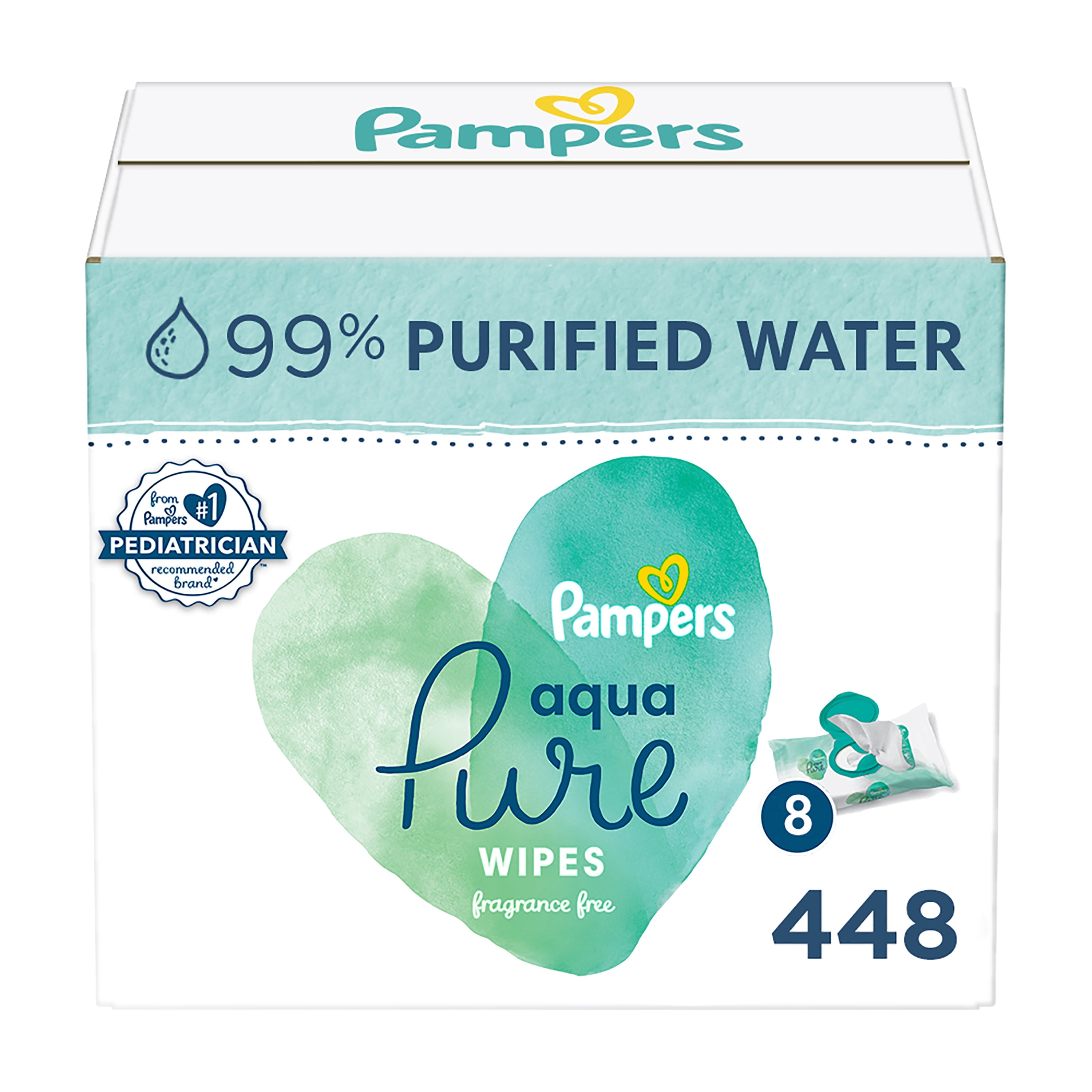 Aqua pure baby wipes 48 units