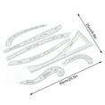 thumbnail image 3 of 7Pcs Sewing Ruler Tailor Set Clear High Accuracy Scale Fashion Pattern Design Ruler Set for Making Pattern Drafting Drawing Template Tailor Tool DIY Clothing, 3 of 9