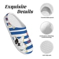 thumbnail image 5 of Rateoe Bulldog Friend Print Women's Men's Cotton Knit Slippers Lightweight Memory Foam Indoor House Shoes with Anti-Skid Sole-40/41, 5 of 7