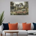 thumbnail image 5 of AVOI Vintage Rose Garden Wall Art Antique Cottage Canvas Oil Painting Nature Flowers Landscape Picture Rustic Farmhouse Wall Decor Bathroom Home Office Kitchen Decoration - 12x16 Inch Framed, 5 of 6