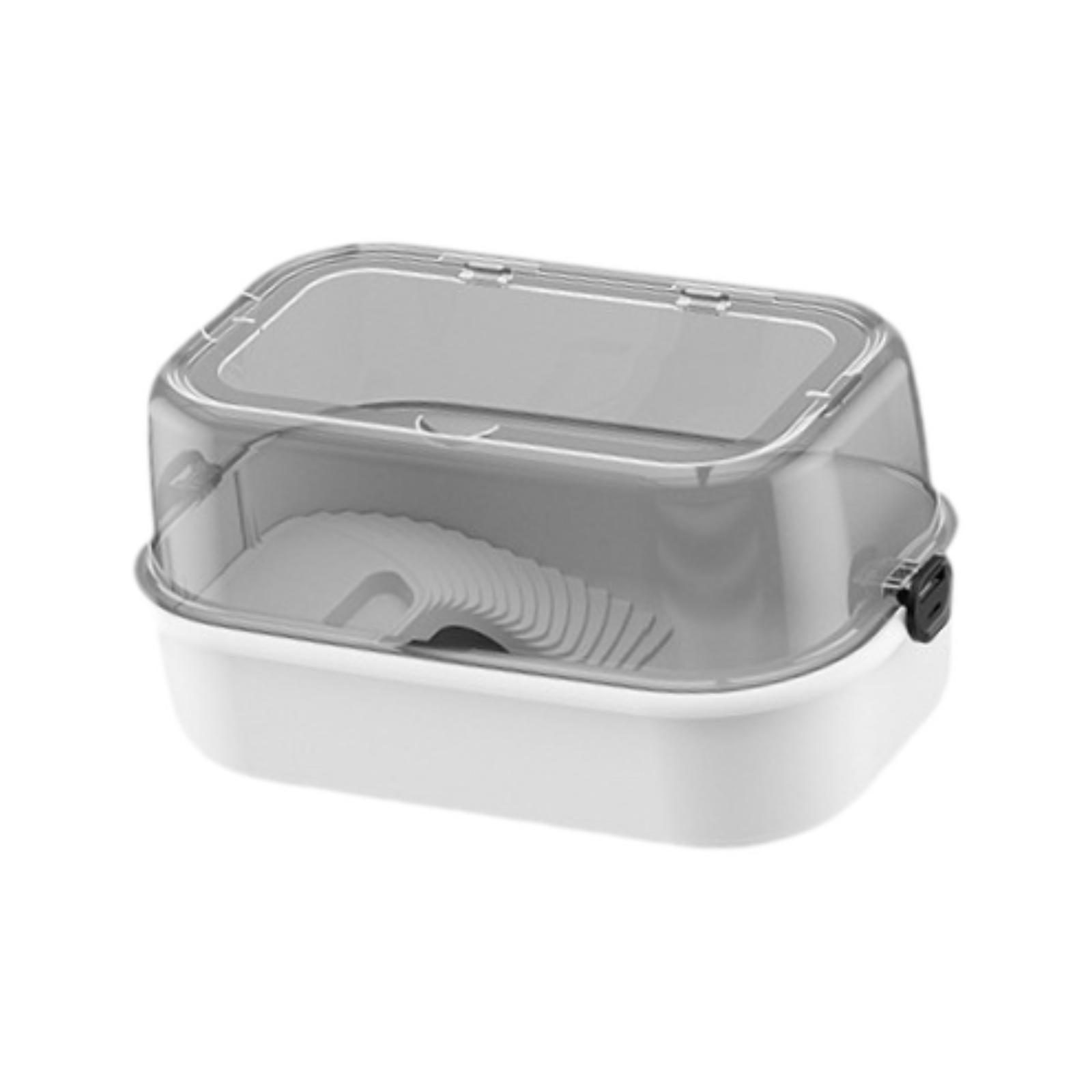 Fzaqwen Turtle Bathing Tub Tortoise Resting Terrace Reptile Habitat Multifunctional Food white