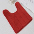 thumbnail image 1 of U-shaped Toilet Mat Water Absrobent Non-slip Elastic Skin-friendly Bathroom Rug Pad Bath Rug Showering Protection Household Home Light Blue 50*80cm, 1 of 7