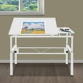 thumbnail image 4 of Art Drawing Desk with Two Lift Mechanisms, 39.37in Adjustment Painting Blueprint Table 0-30 ° Tiltable Tabletop Drawing Desk, 4 of 22