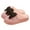 Pink, variant on House Slippers Women Men Non-Slip Slip-on Round Toe Flats Casual Versatile Bow Fall Winter Outdoor Indoor Warm Slippers Home Slippers
