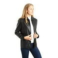 thumbnail image 3 of REED® Women's Classic Leather Jacket (Large, Black), 3 of 7