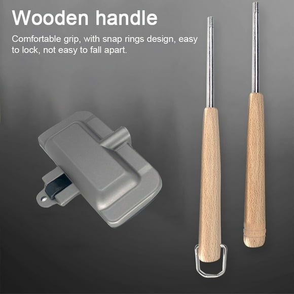 Sándwich De Campamento Clip Sartén Para Hornear Sándwich De Doble Cara Sartén De Parrilla De Aluminio Antiadherente Con Removible Para Tostadas De Tostadas De Panqueques