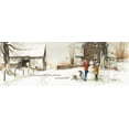 thumbnail image 2 of Rossini, John 32x14 Gold Ornate Wood Framed with Double Matting Museum Art Print Titled - Snowmen from Heaven, 2 of 4
