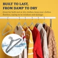 thumbnail image 4 of Clothes Hangers 50 Pack Plastic Hangers Space Saving, 17.5 Inches Wide Durable Coat Hanger, Non Slip, 360 Rotating Hook, Gray, 4 of 7