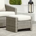 thumbnail image 4 of CHITA 3-Piece Outdoor Wicker Patio Furniture Set with Side Table, Outdoor Gray Wicker Chair with Cream Cushion, Cream, 4 of 16