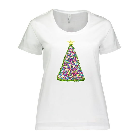 Inktastic Christmas Tree of Lights Women's Plus Size T-Shirt