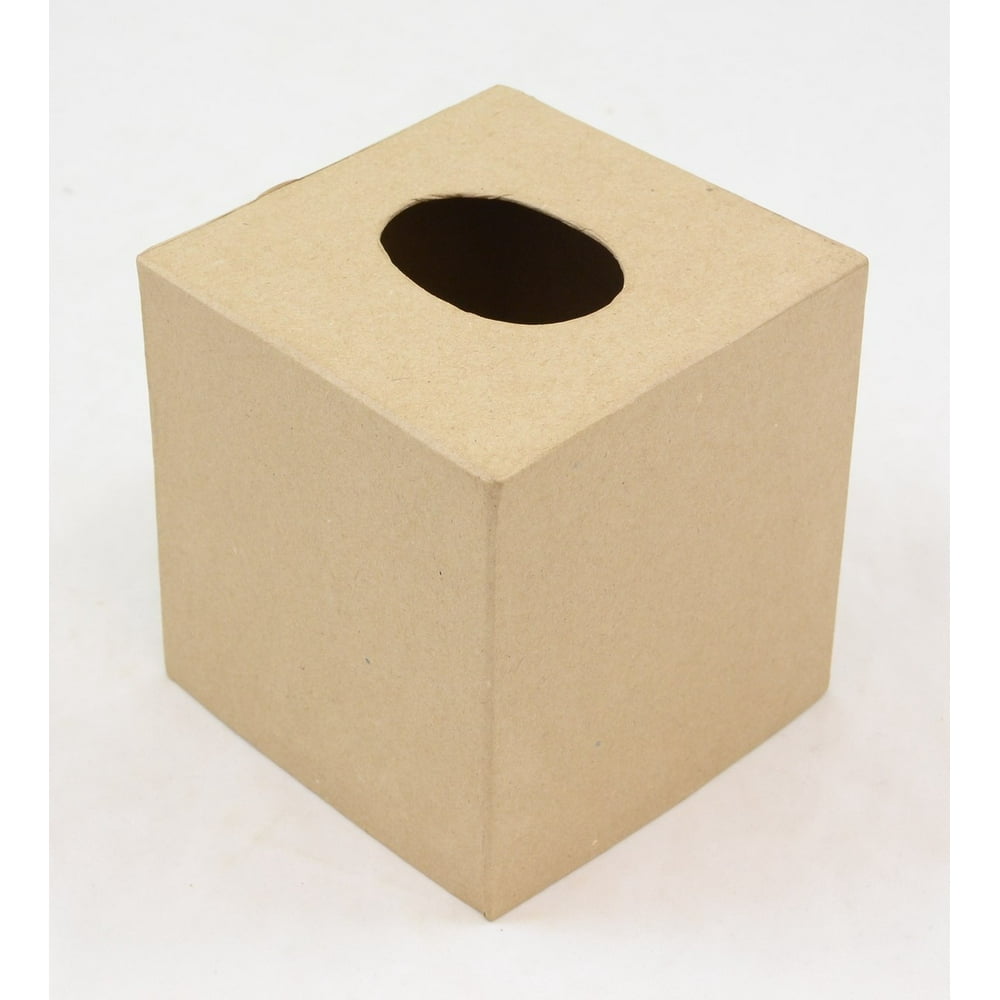 6 Pcs, Paper Mache Tissue Box 5 " X 5 " X 5.5 "