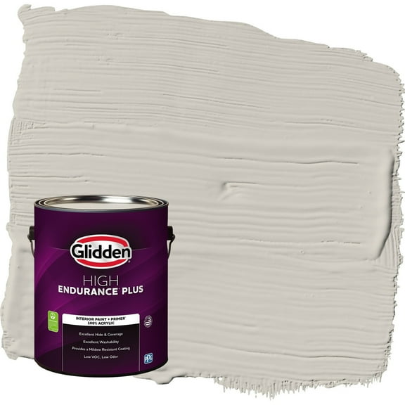 Glidden HEP Swirling Smoke / Beige Eggshell Interior Paint with Primer, 1 Gallon