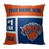 New York Knicks NBA "Color Block" Personalized 18" x 18" Pillow