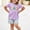 Purple, variant on ZOYOEN Toddler Girls Outfit Sets- Cotton Cute Tees and Shorts Short Sleeve Casual Kids Summer Clothes Blue Size 6 T