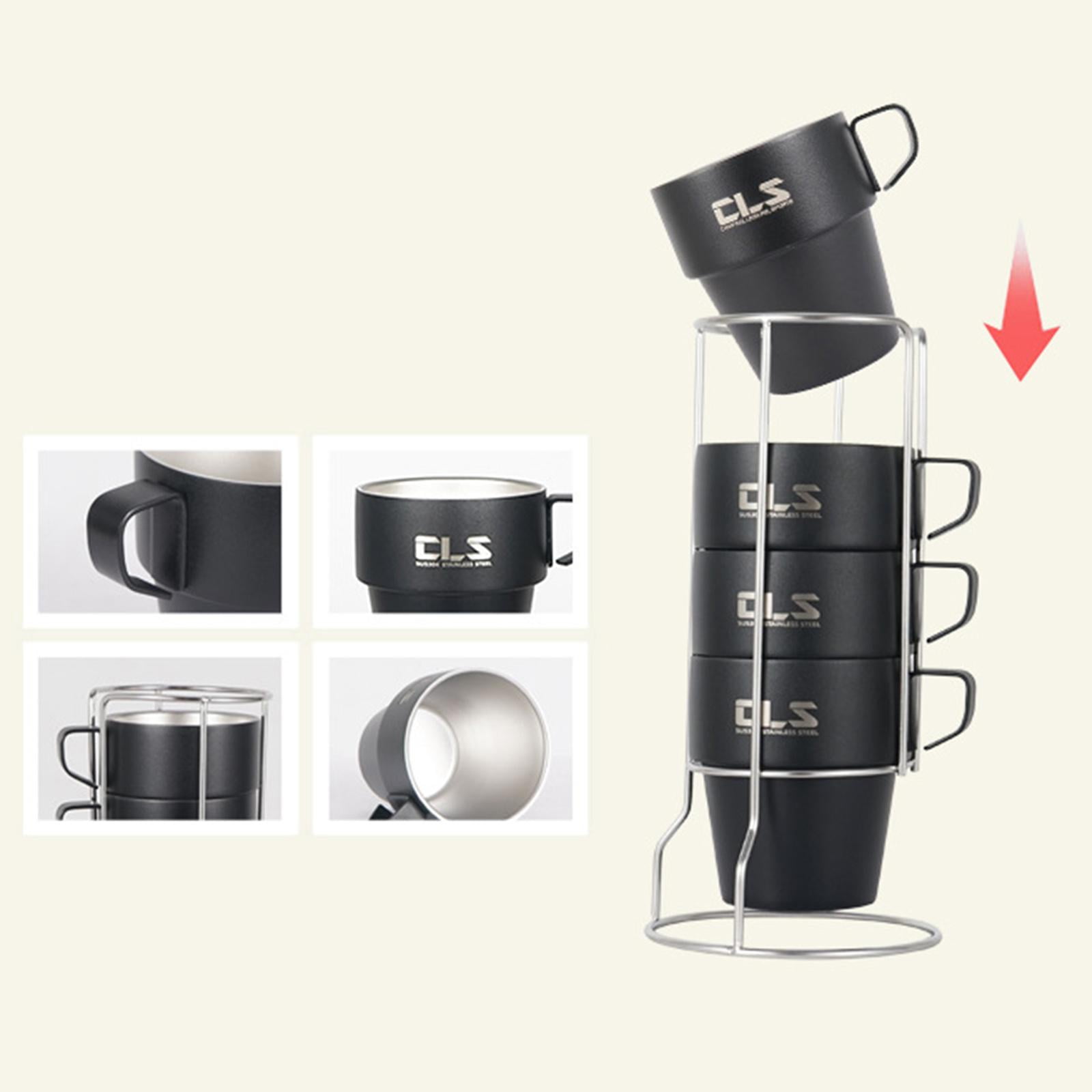Prettyia 300ML Camping Coffee Tea Mug Aluminum Travel Cup Backpacking Picnic 