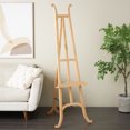 thumbnail image 3 of DecMode 18" x 67" Light Brown Wood Handmade Tall Floor Easel with Foldable Stand, 1-Piece, 3 of 10