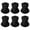 Black 6, variant on 6 Pack Neck Gaiter Bandana Face Mask: Cooling Gator Mask Face Cover Neck Scarf Balaclava